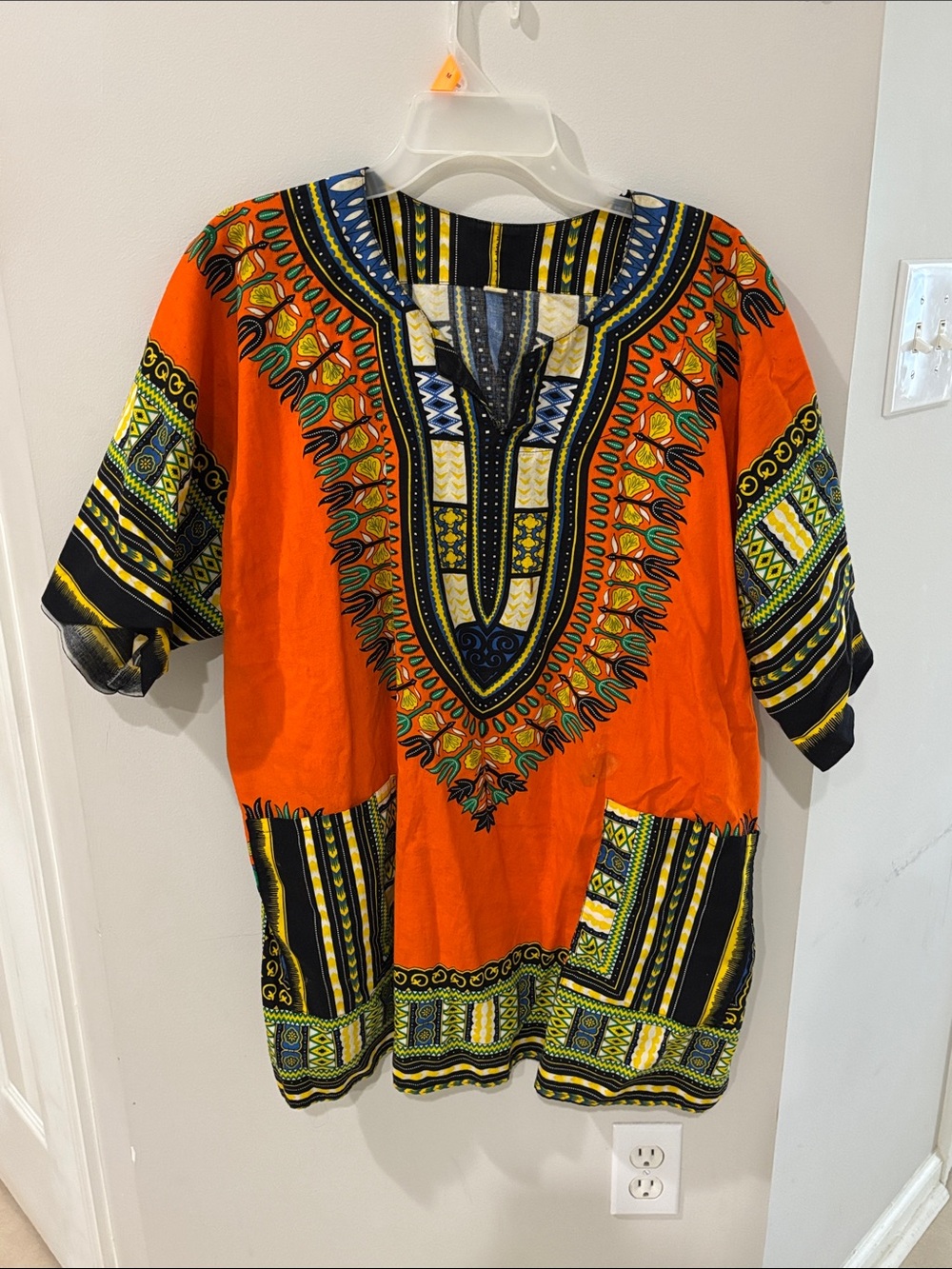 Advance Apparels Orange & Black African Dashiki Shirt